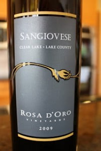 2009_Rosa_d'Oro_Vinyards_Sangiovese