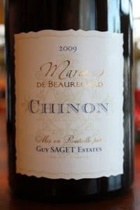 2009_Guy_Saget_Marie_de_Beauregard_Chinon_Cabernet_Franc
