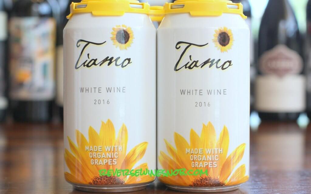 Tiamo Organic White Wine in a Can