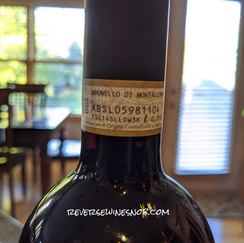 The government seal on the 2015 Kirkland Signature Brunello di Montalcino