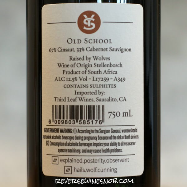 2018 Raised by Wolves Old School Red Blend