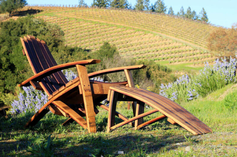 Wine Barrel Chair and Ottoman