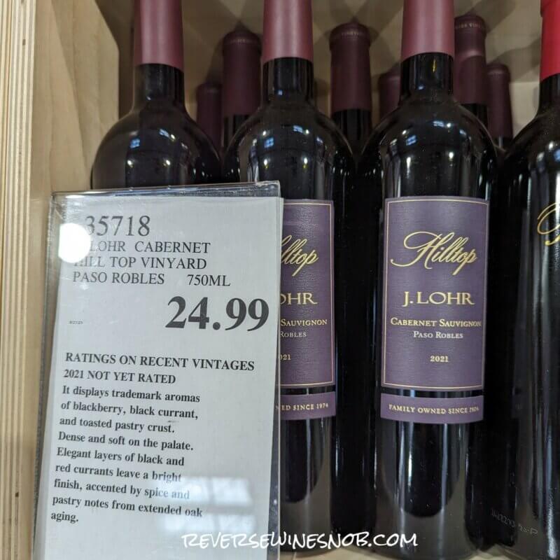 J. Lohr Hilltop Paso Robles Cabernet in Costco