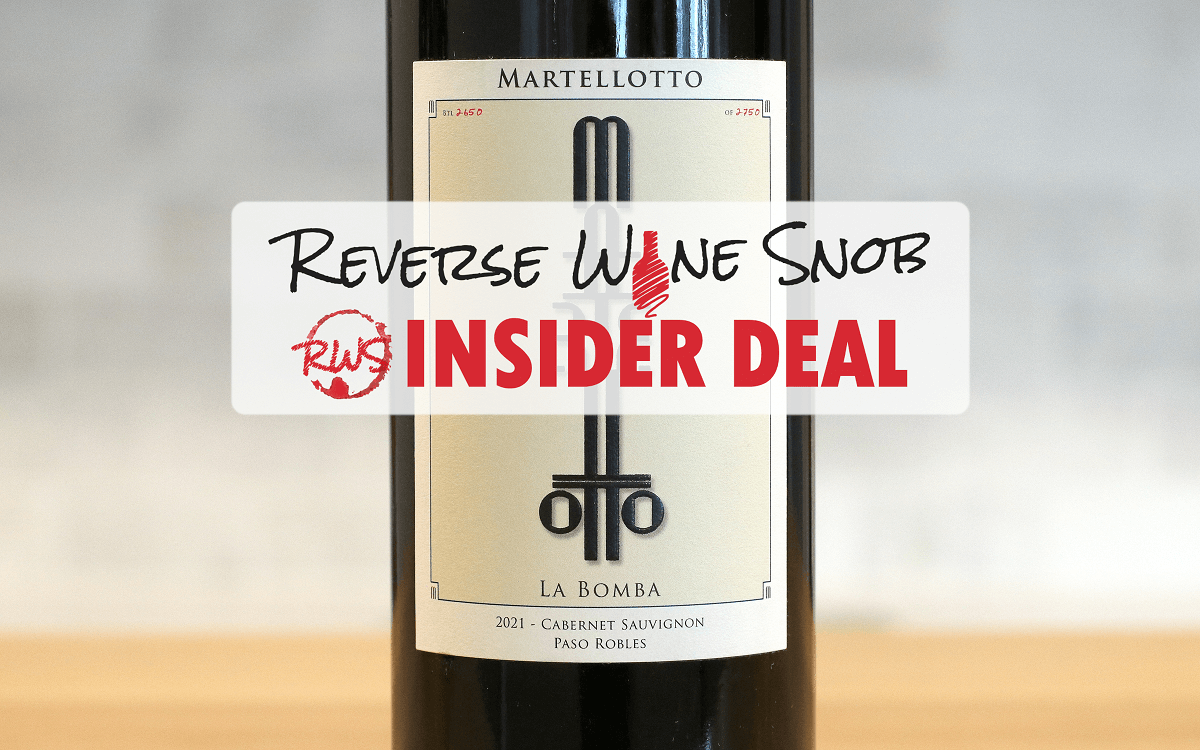 INSIDER DEAL! Martellotto La Bomba Paso Robles Cabernet Sauvignon