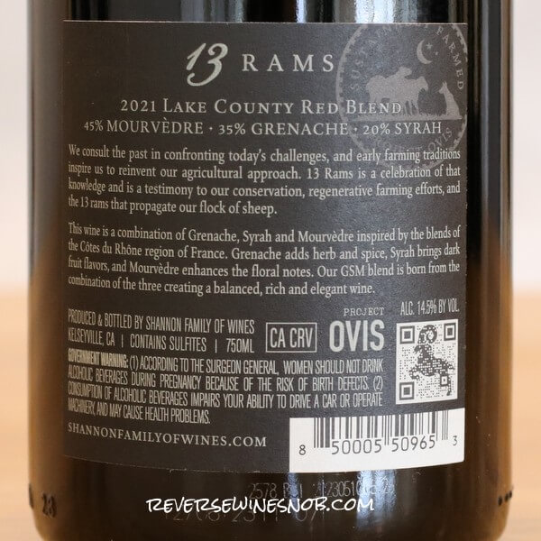 2021 13 Rams GSM Back Label