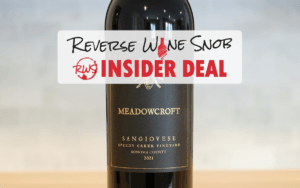 INSIDER DEAL! Meadowcroft Speedy Creek Vineyard Knights Valley Sangiovese
