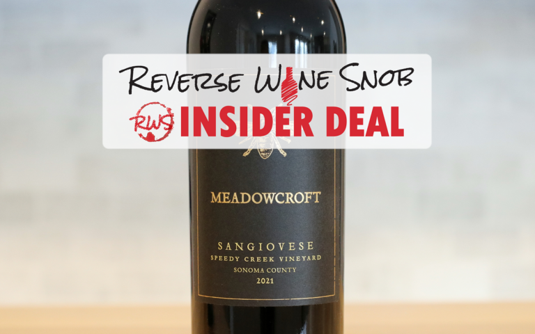 INSIDER DEAL! Meadowcroft Speedy Creek Vineyard Knights Valley Sangiovese