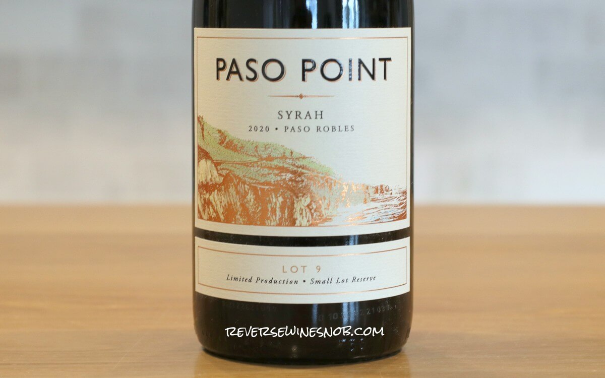 2020 Paso Point Syrah Lot 9