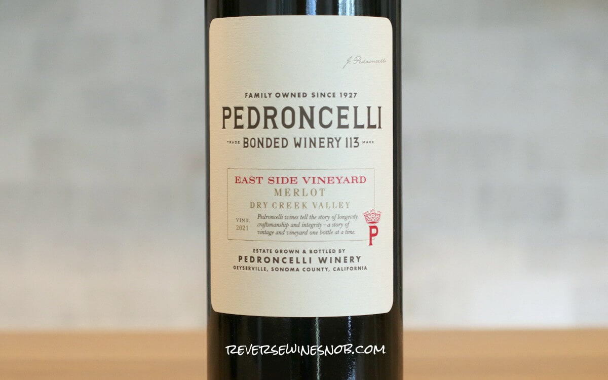 2021 Pedroncelli East Side Vineyard Merlot