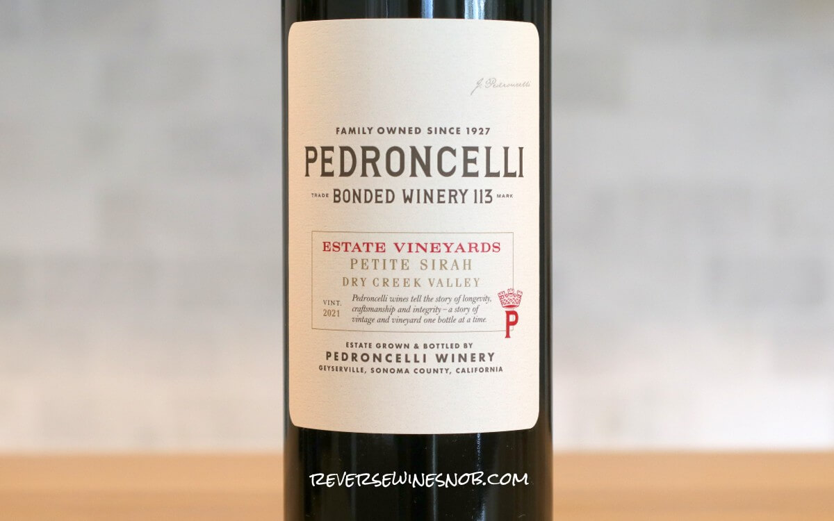 2021 Pedroncelli Estate Vineyards Petite Sirah