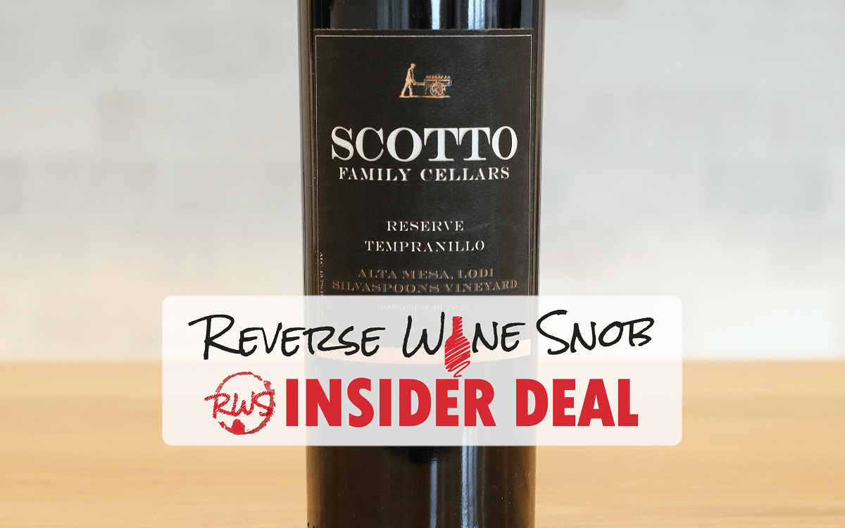 XX% OFF INSIDER DEAL! Scotto Family Cellars Reserve Tempranillo