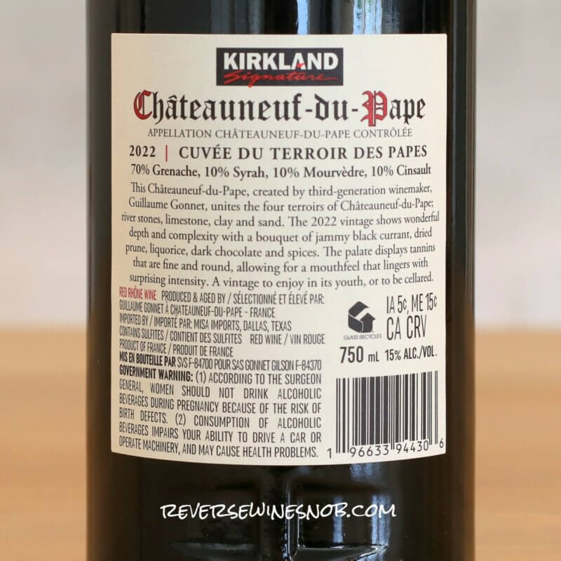 Kirkland Signature Chateauneuf du Pape A Costco QPR Champ!
