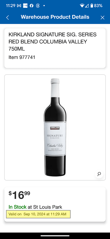 Costco Store Inventory Product Details Valid At Timestamp