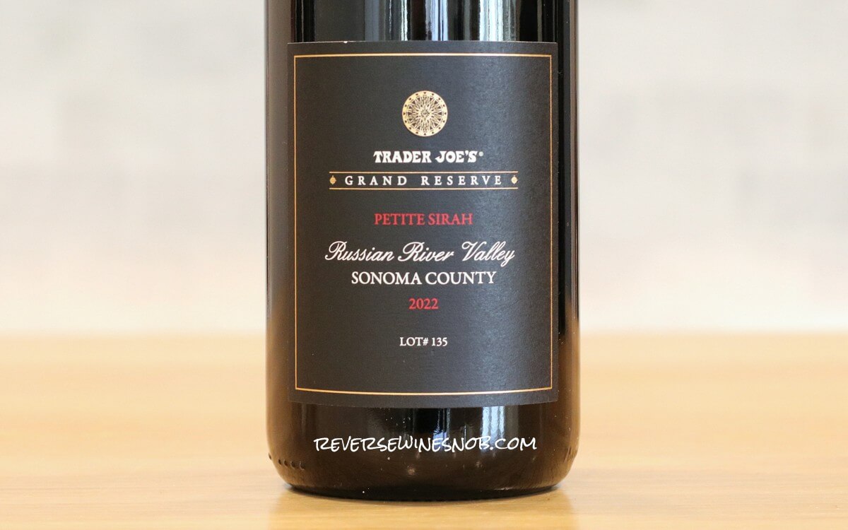 Trader Joe's Grand Reserve Russian River Valley Petite Sirah Lot 135