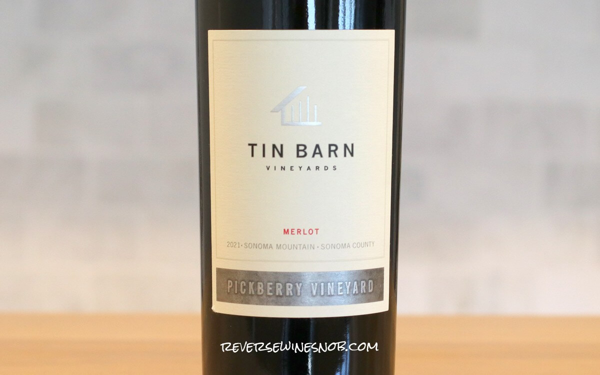 2021 Tin Barn Vineyards Pickberry Vineyard Merlot