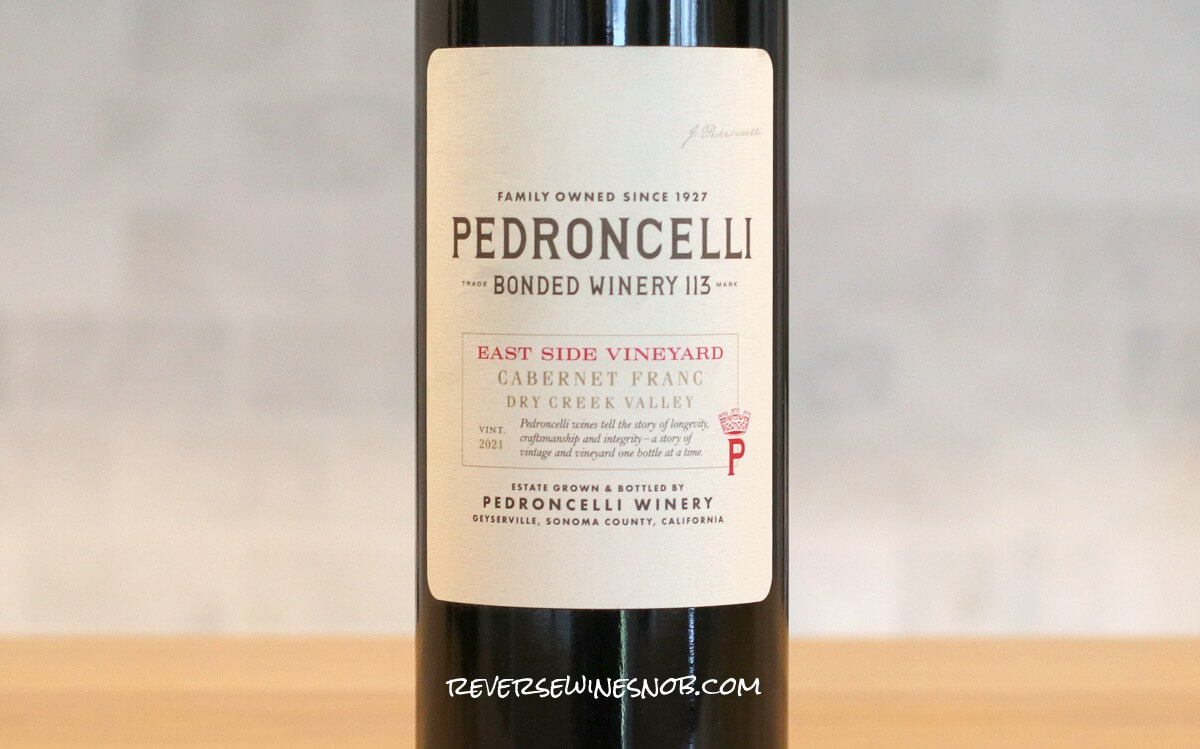 2021 Pedroncelli East Side Vineyard Cabernet Franc
