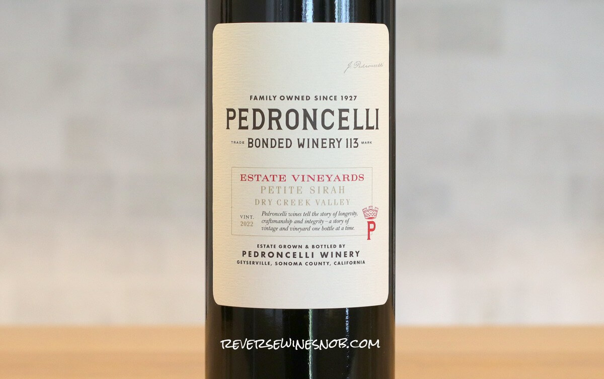 2022 Pedroncelli Estate Vineyards Petite Sirah