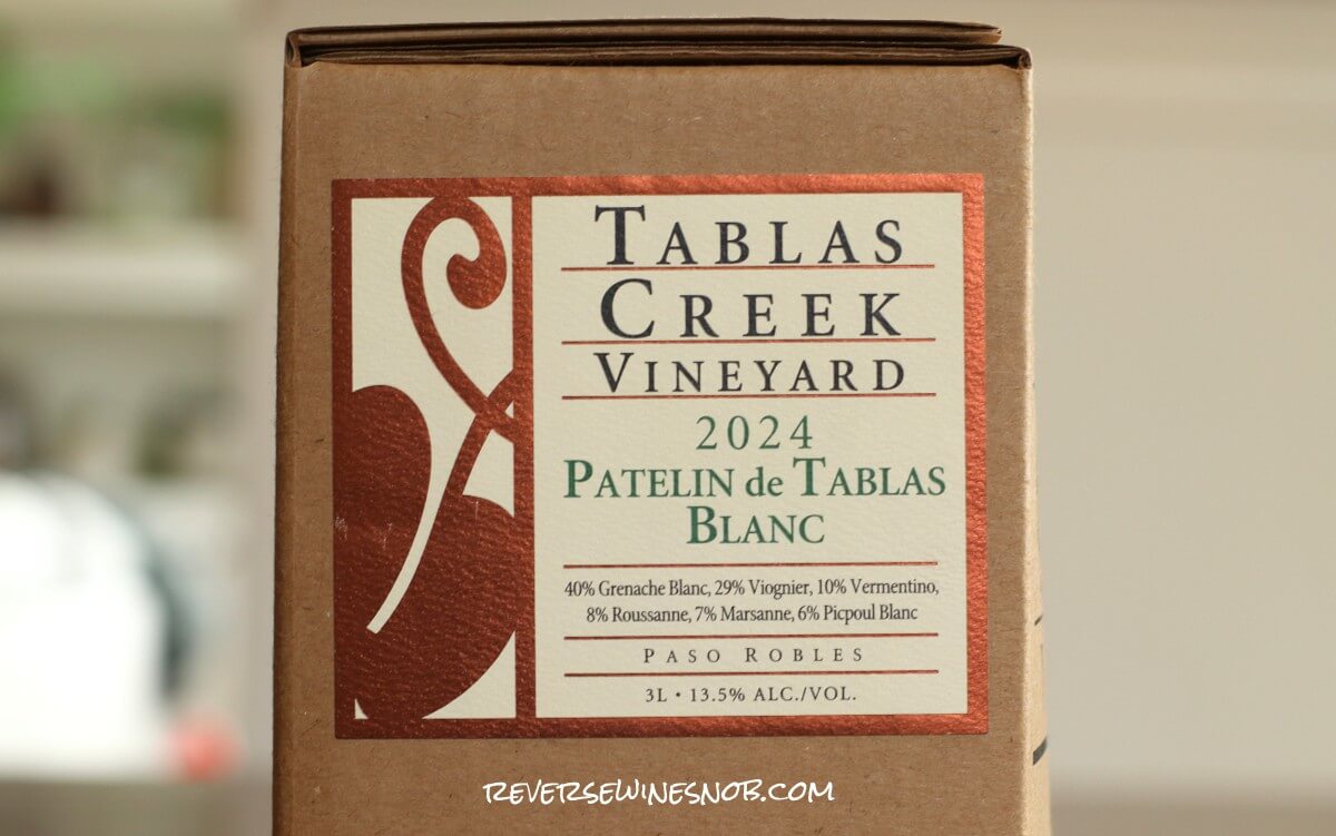 Tablas Creek Patelin de Tablas Blanc 3L Box Wine Review