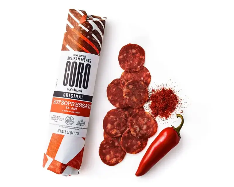 Coro Salami - Hot Sopressata Salami with a kick of cayenne.