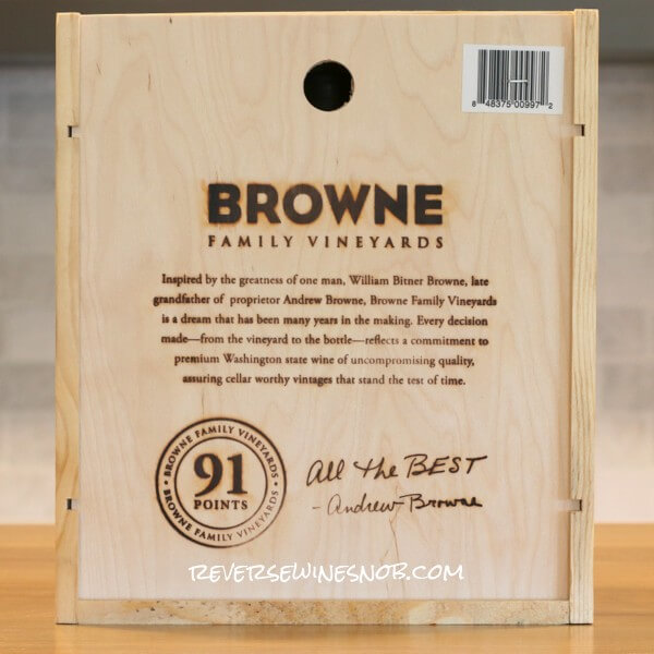 INSIDER DEAL! Browne Family Vineyards 92-93 Point Red Trio In Wood Box Back