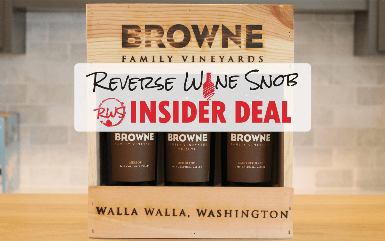 INSIDER DEAL! Browne Family Vineyards 92-93 Point Red Trio In Wood Box
