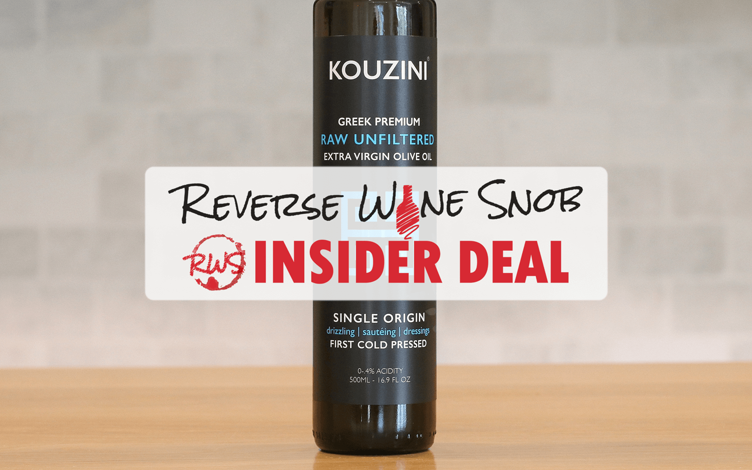 INSIDER DEAL! Kouzini Raw Unfiltered Greek Extra Virgin Olive Oil