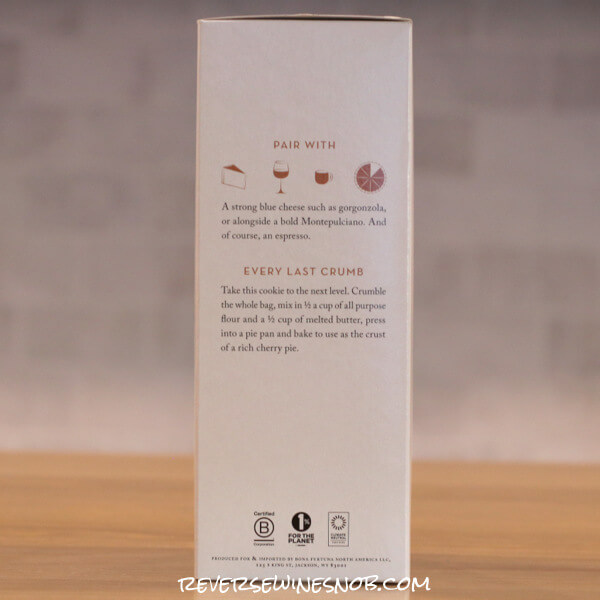 Bona Furtuna Double Chocolate Organic Biscotti Side 1