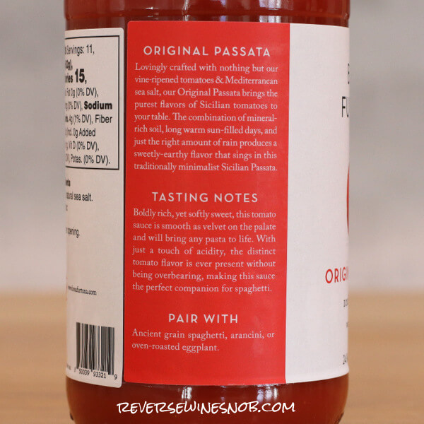 Bona Furtuna Organic Passata Side 1