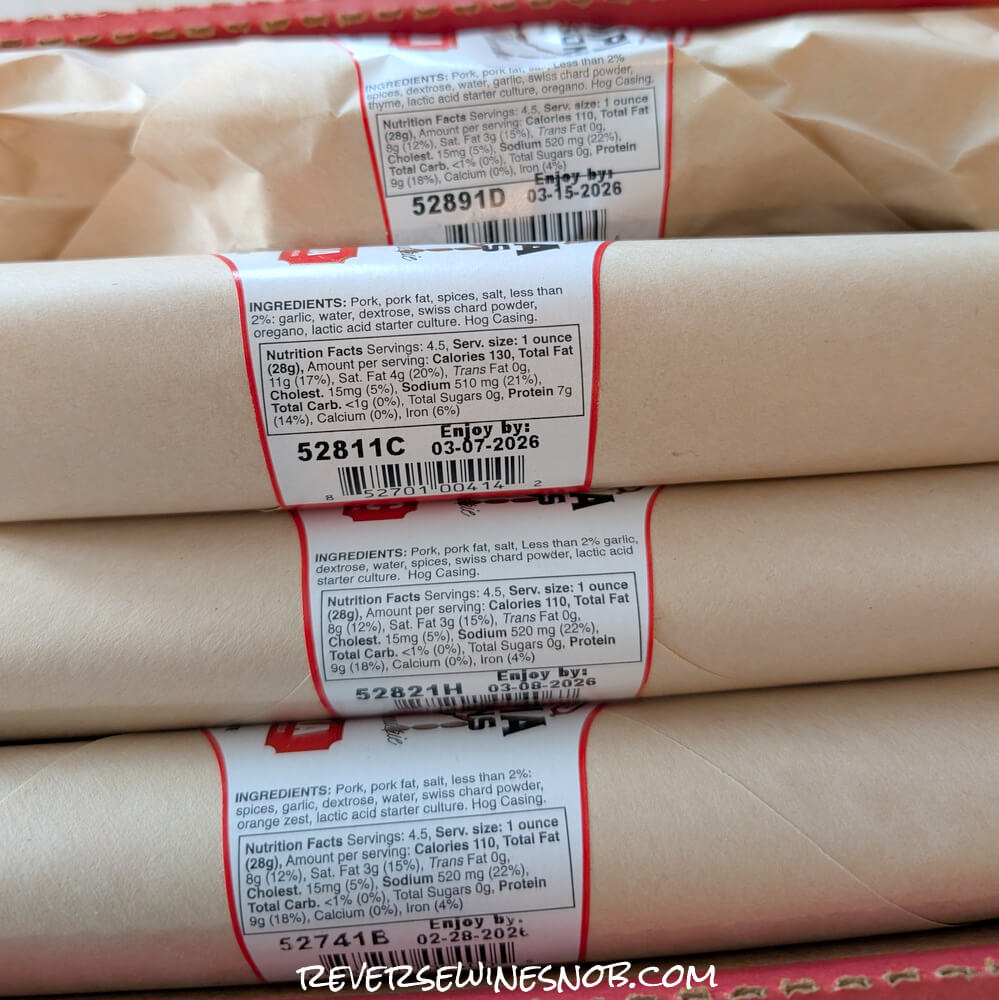 Olympia Provisions Nutrition Label