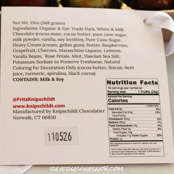 Knipschildt Spring Dessert Truffle Collection Ingredients Nutrition