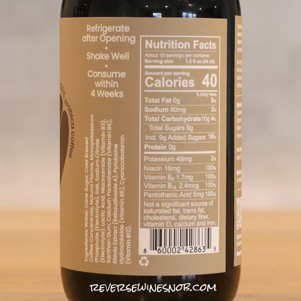 Modica Espresso Martini Back Label