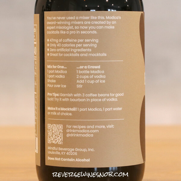 Modica Espresso Martini Side Label