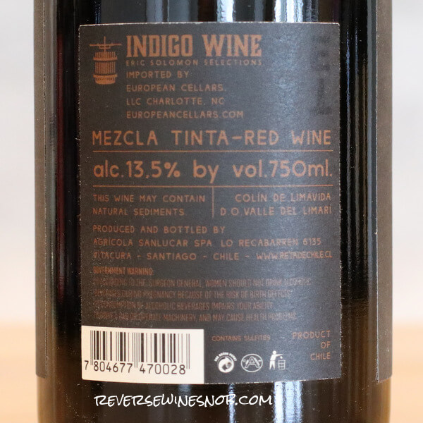 2020 Reta Romelio Back Label