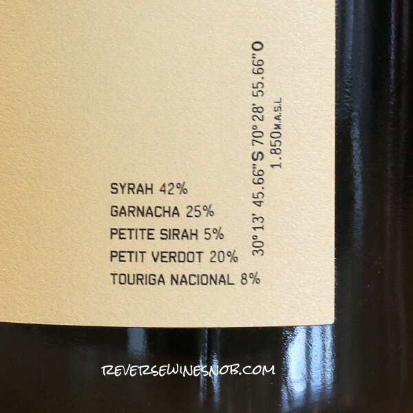 2020 Vinedos de Alcohuaz Grus Side Label