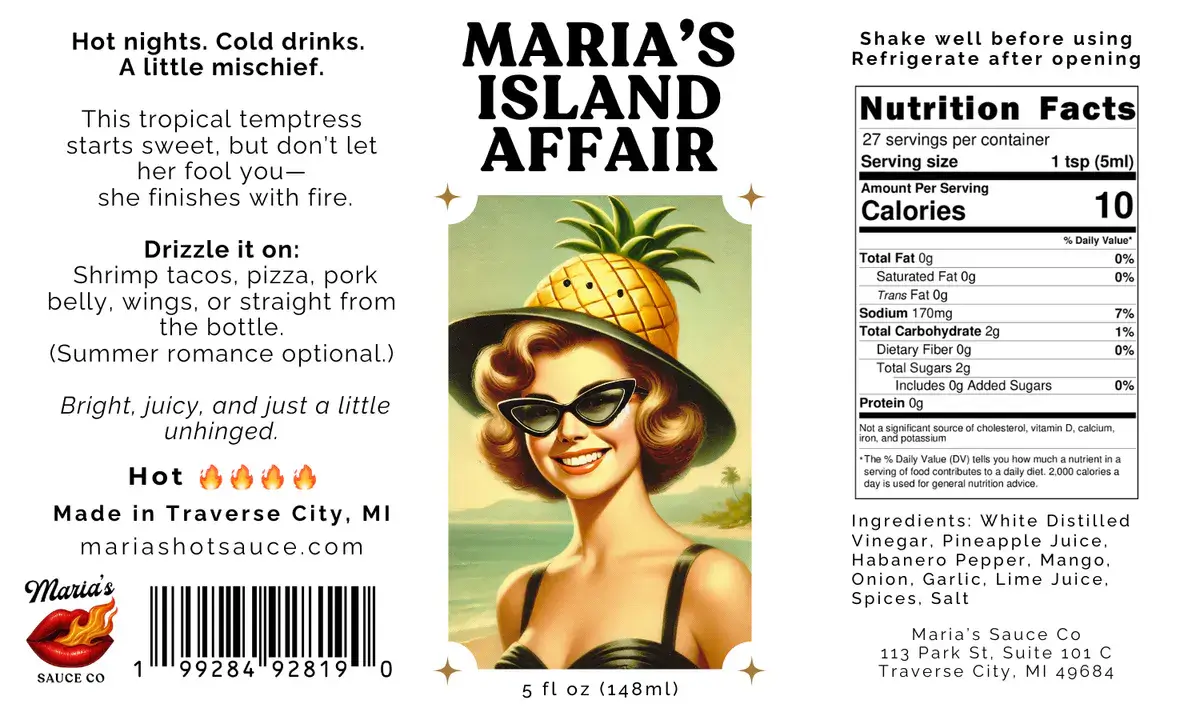 Maria's Island Affair Label