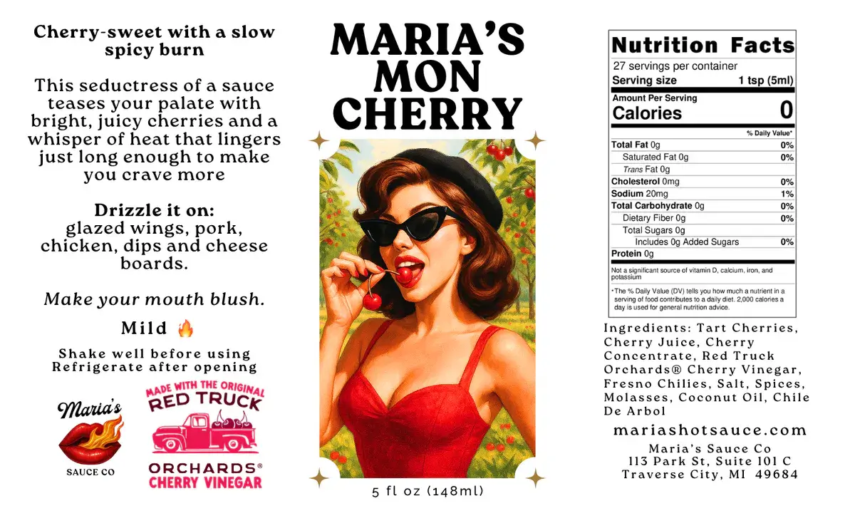 Maria's Mon Cherry Label