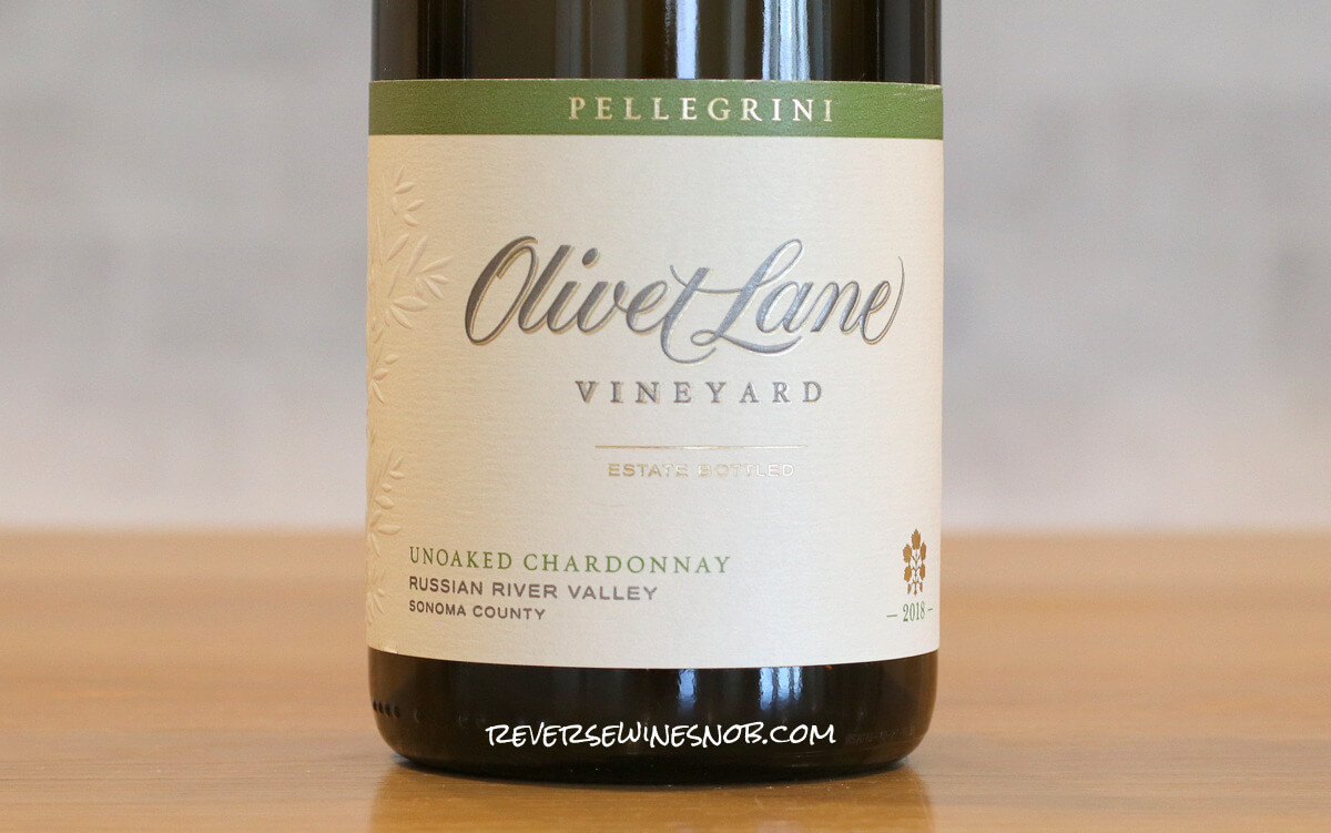 2018 Pellegrini Olivet Lane Vineyard Unoaked Chardonnay