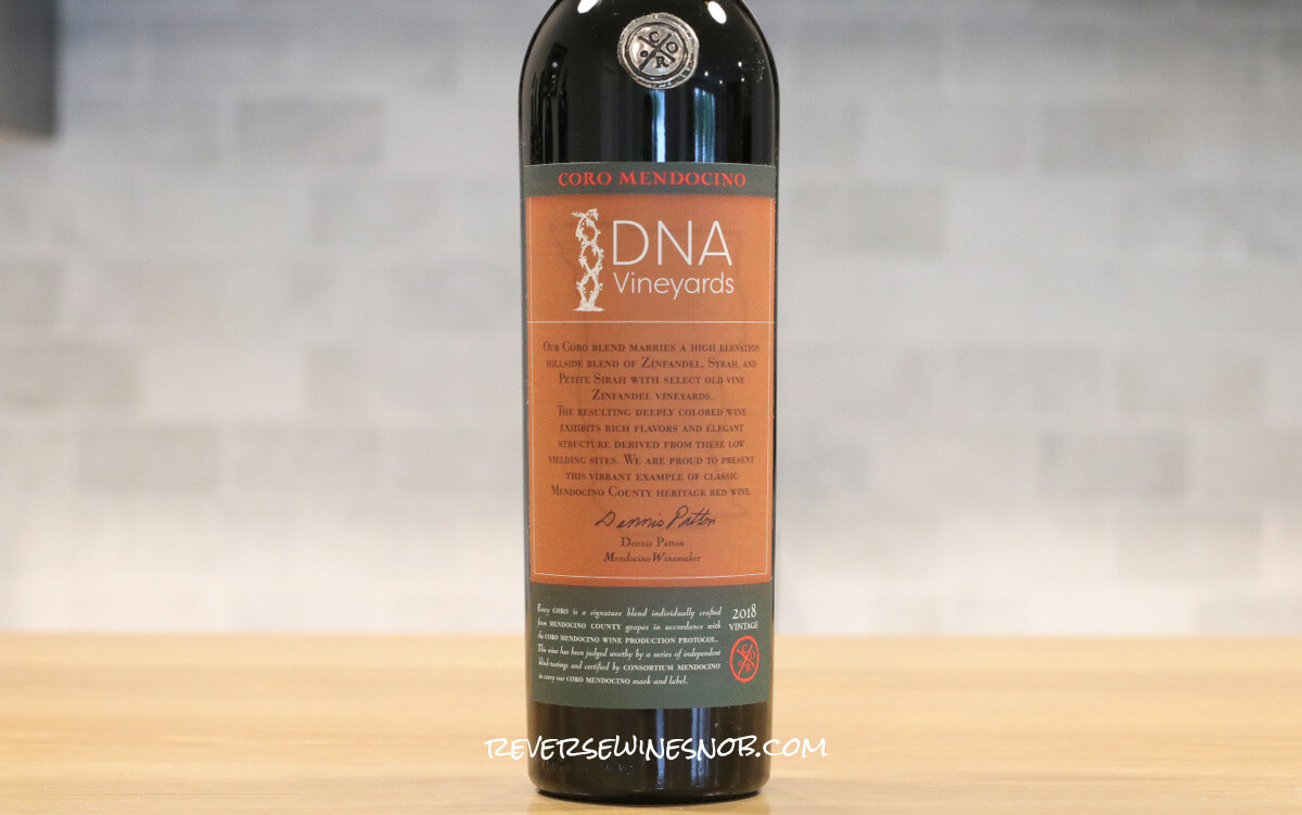 2018 DNA Vineyards Coro Mendocino